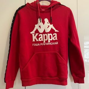 RARE Kappa x Gosha Rubchinskiy Red Hoodie Size Medium